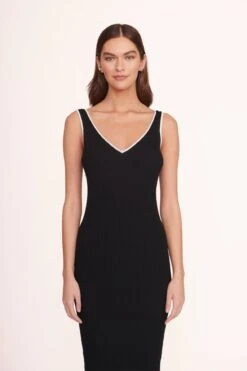DANA DRESS | BLACK -Fashion Shop dana dress black white 1