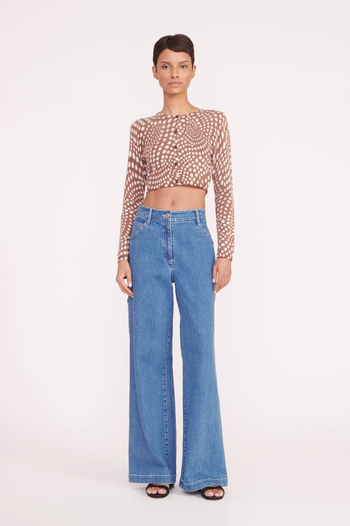 DEANNA SWEATER | CLOVE WAVY DOT 3 DEANNA SWEATER | CLOVE WAVY DOT - Image 3