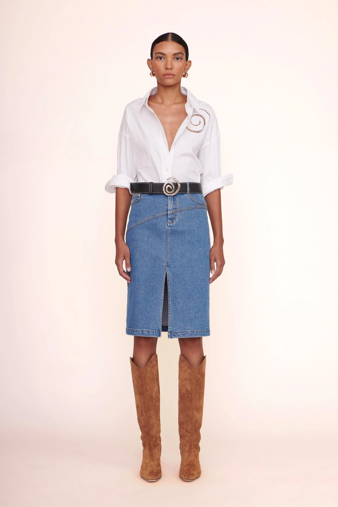 HUDSON SKIRT | MEDIUM WASH 1 HUDSON SKIRT | MEDIUM WASH