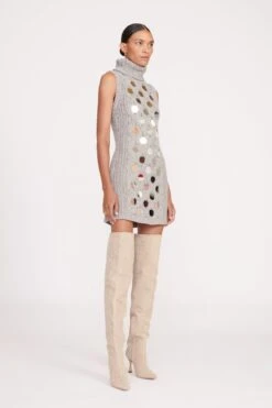 MOD MIRRORED DRESS | HEATHER GREY -Fashion Shop fall 23 1106 web