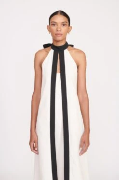 WRIGHT DRESS | ECRU BLACK -Fashion Shop fall 23 1193 web