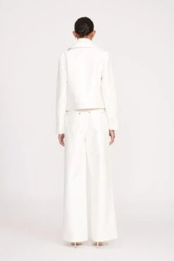 GLAZING JACKET | WHITE VEGAN PATENT -Fashion Shop fall 23 1211 web