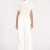 GRAYSON PANT | WHITE VEGAN PATENT