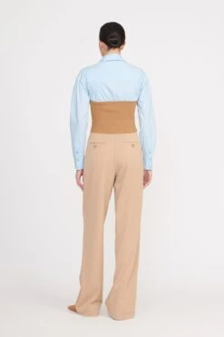 HAZEL TOP | CAMEL FRENCH BLUE 8 HAZEL TOP | CAMEL FRENCH BLUE -Fashion Shop hazel top camel french blue 1