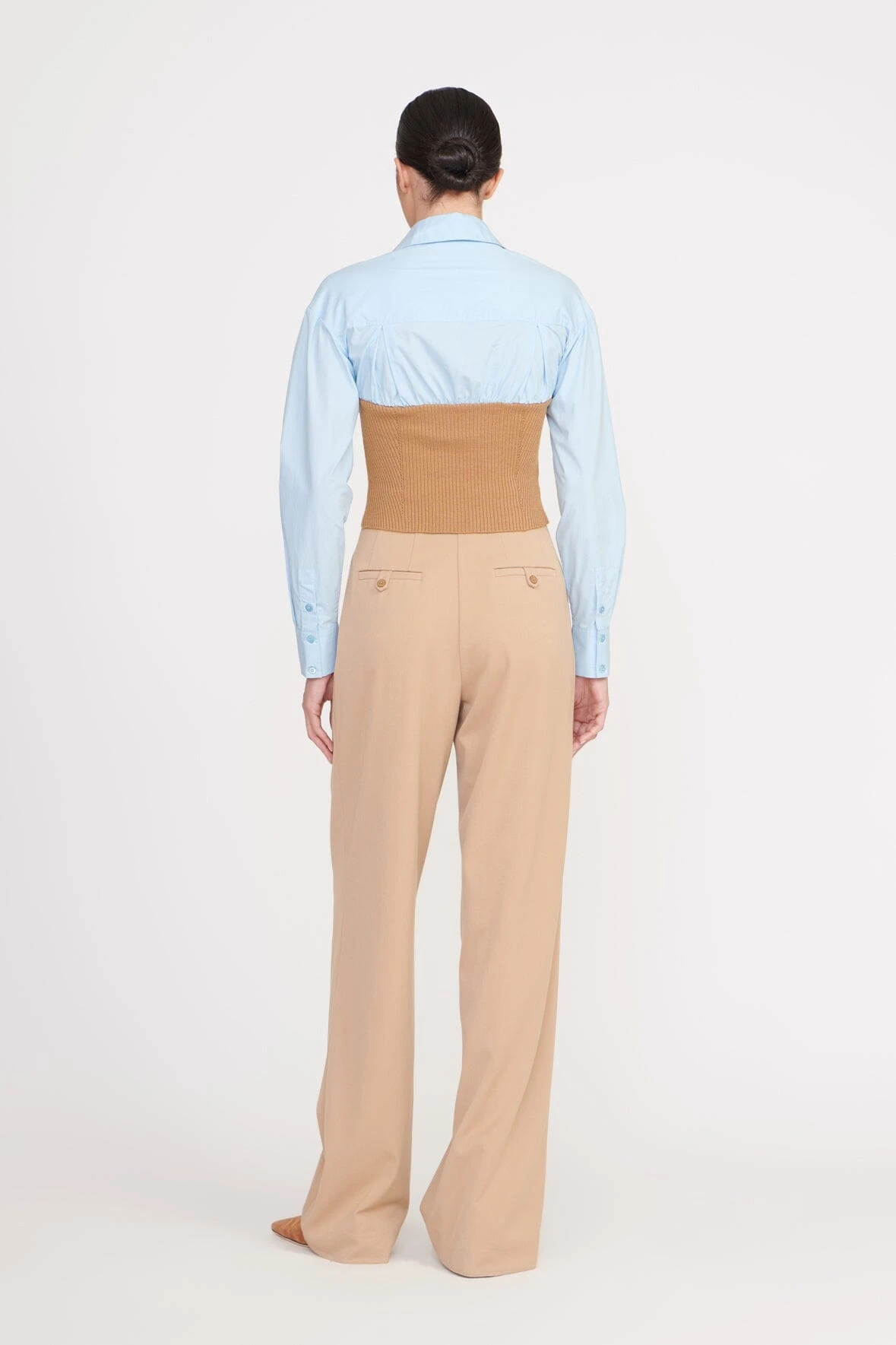 HAZEL TOP | CAMEL FRENCH BLUE 4 HAZEL TOP | CAMEL FRENCH BLUE - Image 4