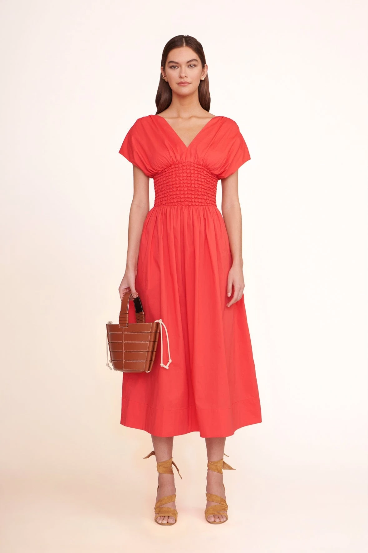 DIAMOND MINI TOTE | TAN CREAM 2 DIAMOND MINI TOTE | TAN CREAM - Image 2