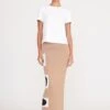 KARINA SKIRT | CAMEL GEOSCAPE