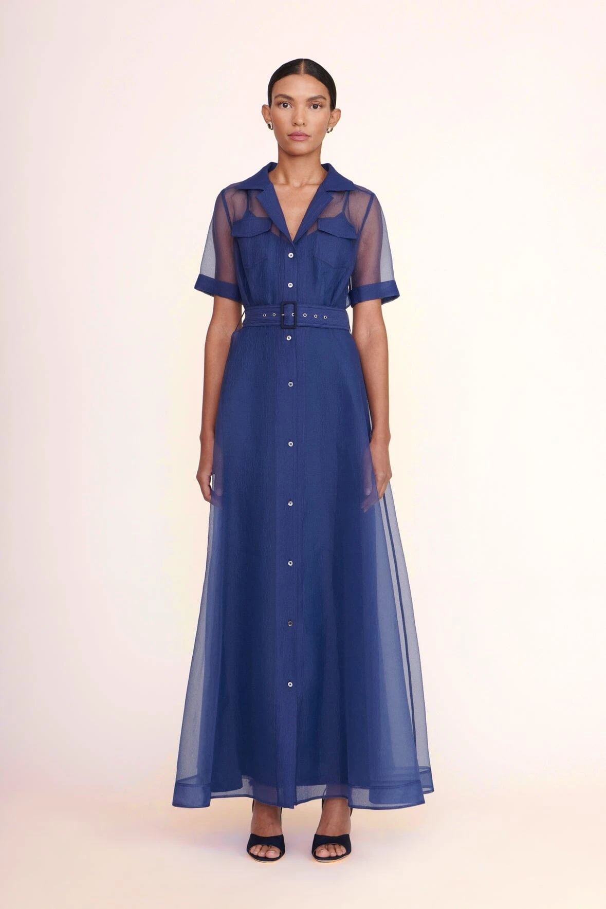 MILLIE DRESS | NAVY ORGANZA 1 MILLIE DRESS | NAVY ORGANZA