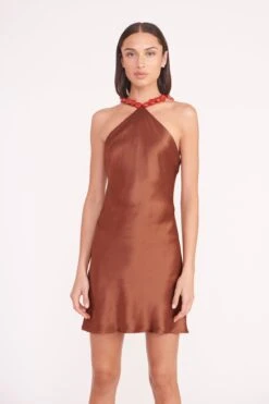 MINI CADENCE DRESS | CLOVE -Fashion Shop mini cadence dress clove 02690 web