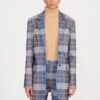 CITY BLAZER | FRENCH BLUE MEGA PLAID