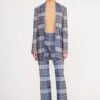 PIROUETTE PANT | FRENCH BLUE MEGA PLAID