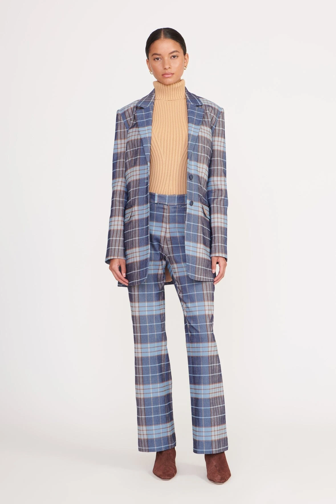 CITY BLAZER | FRENCH BLUE MEGA PLAID 3 CITY BLAZER | FRENCH BLUE MEGA PLAID - Image 3