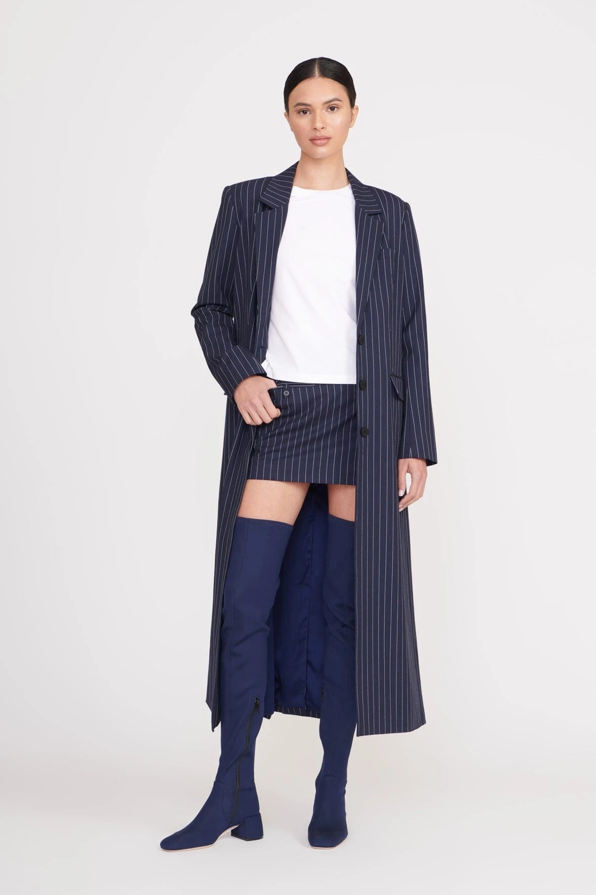 RALPH COAT | NAVY PINSTRIPE 1 RALPH COAT | NAVY PINSTRIPE