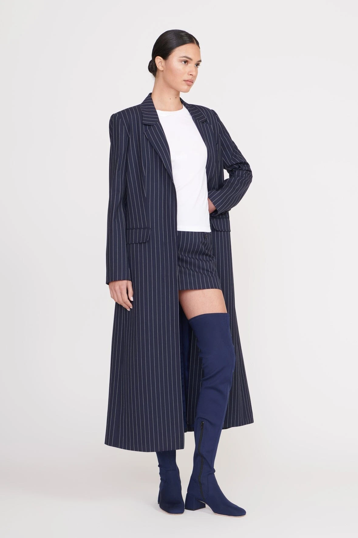 RALPH COAT | NAVY PINSTRIPE 5 RALPH COAT | NAVY PINSTRIPE - Image 5