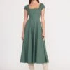 SHORT SLEEVE WELLS DRESS | PINE