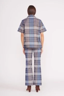 THELMA TOP | FRENCH BLUE MEGA PLAID -Fashion Shop thelma top french blue mega plaid 4 37be669e c4ef 4275 b122 9e31f145e727